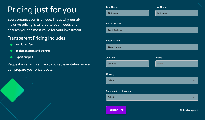 Blackbaud Raiser's Edge NXT pricing