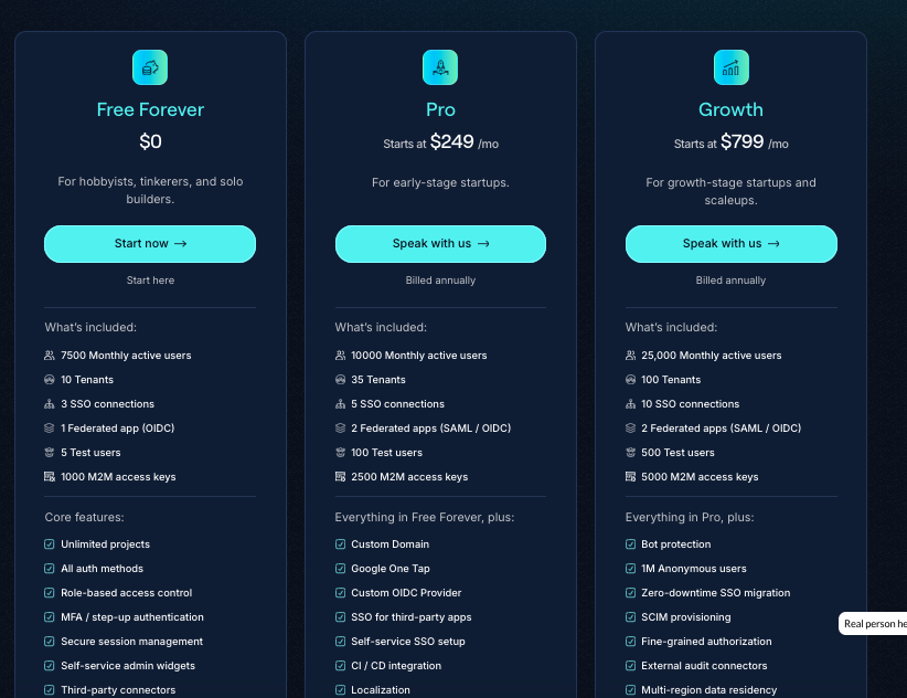 Descope pricing