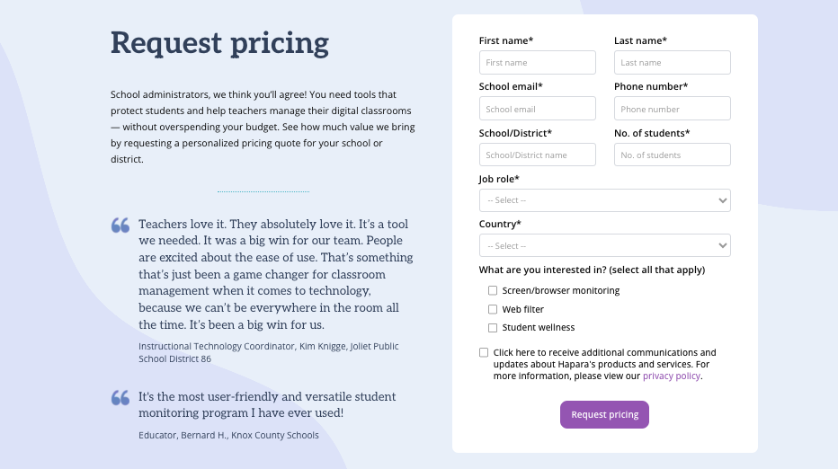 Hapara pricing