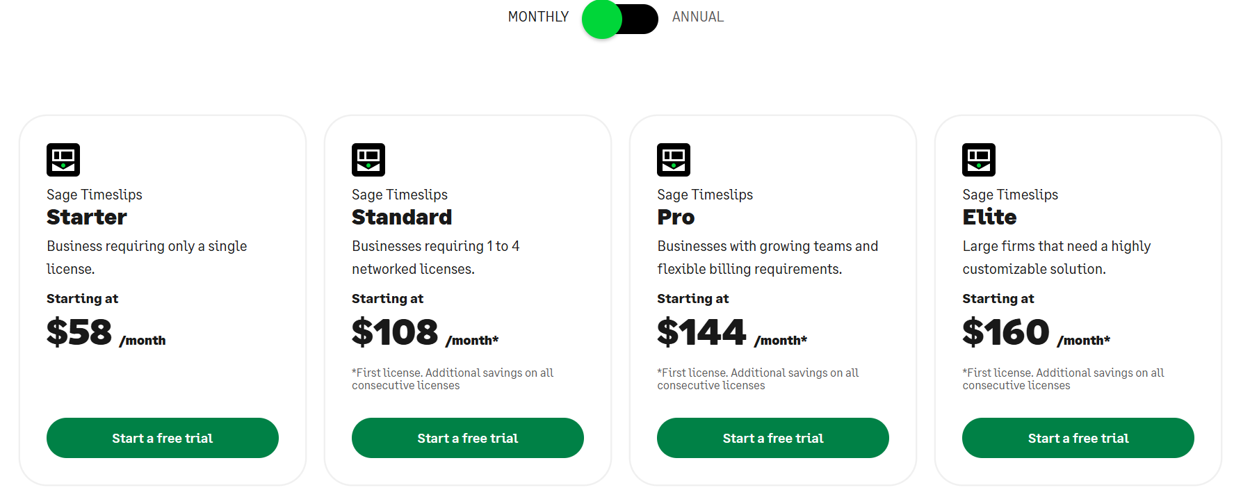 Sage Timeslips pricing