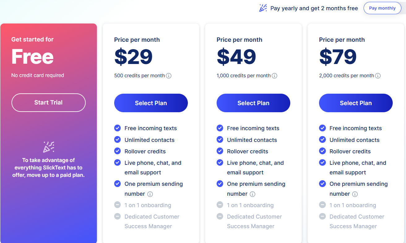 SlickText pricing