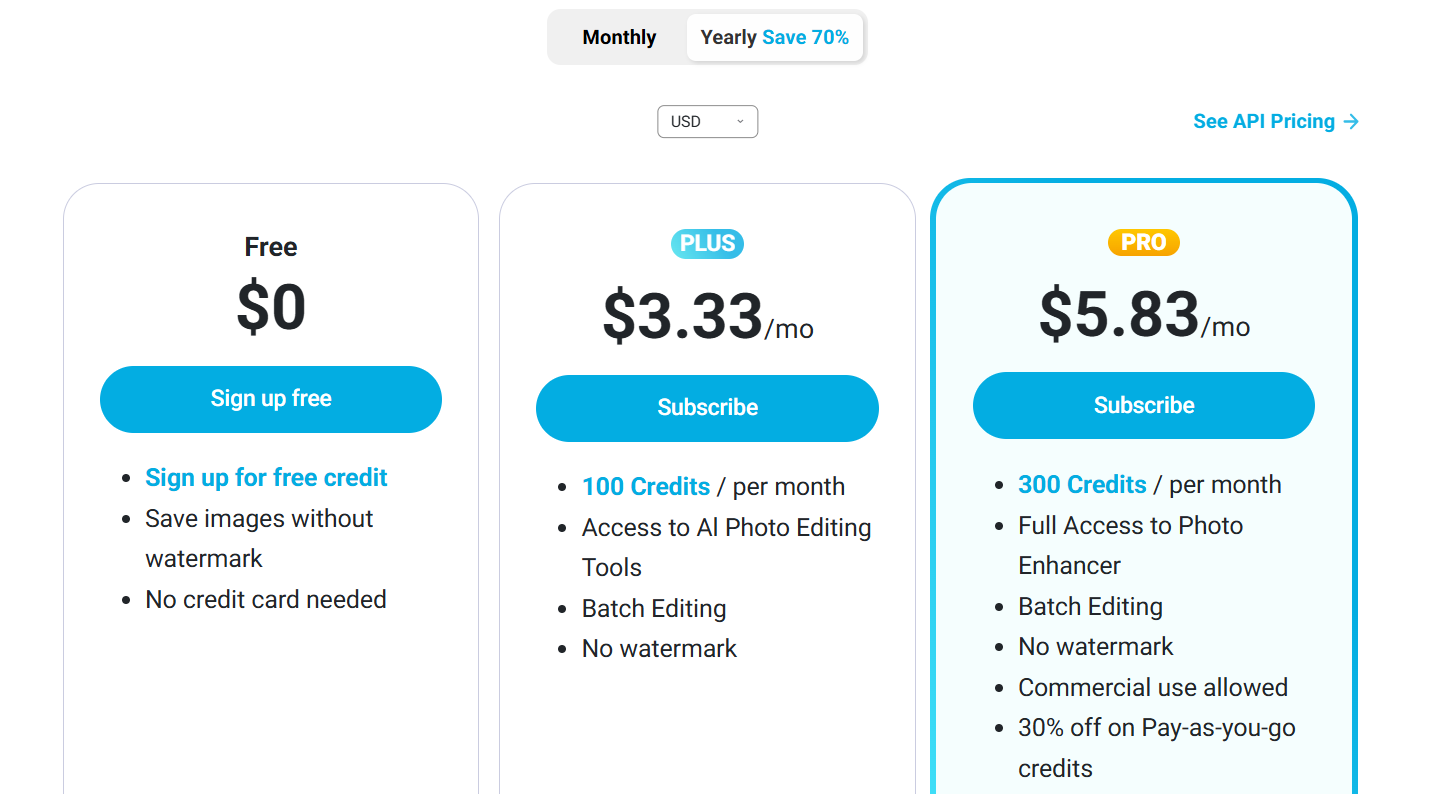 YouCam Online Editor pricing