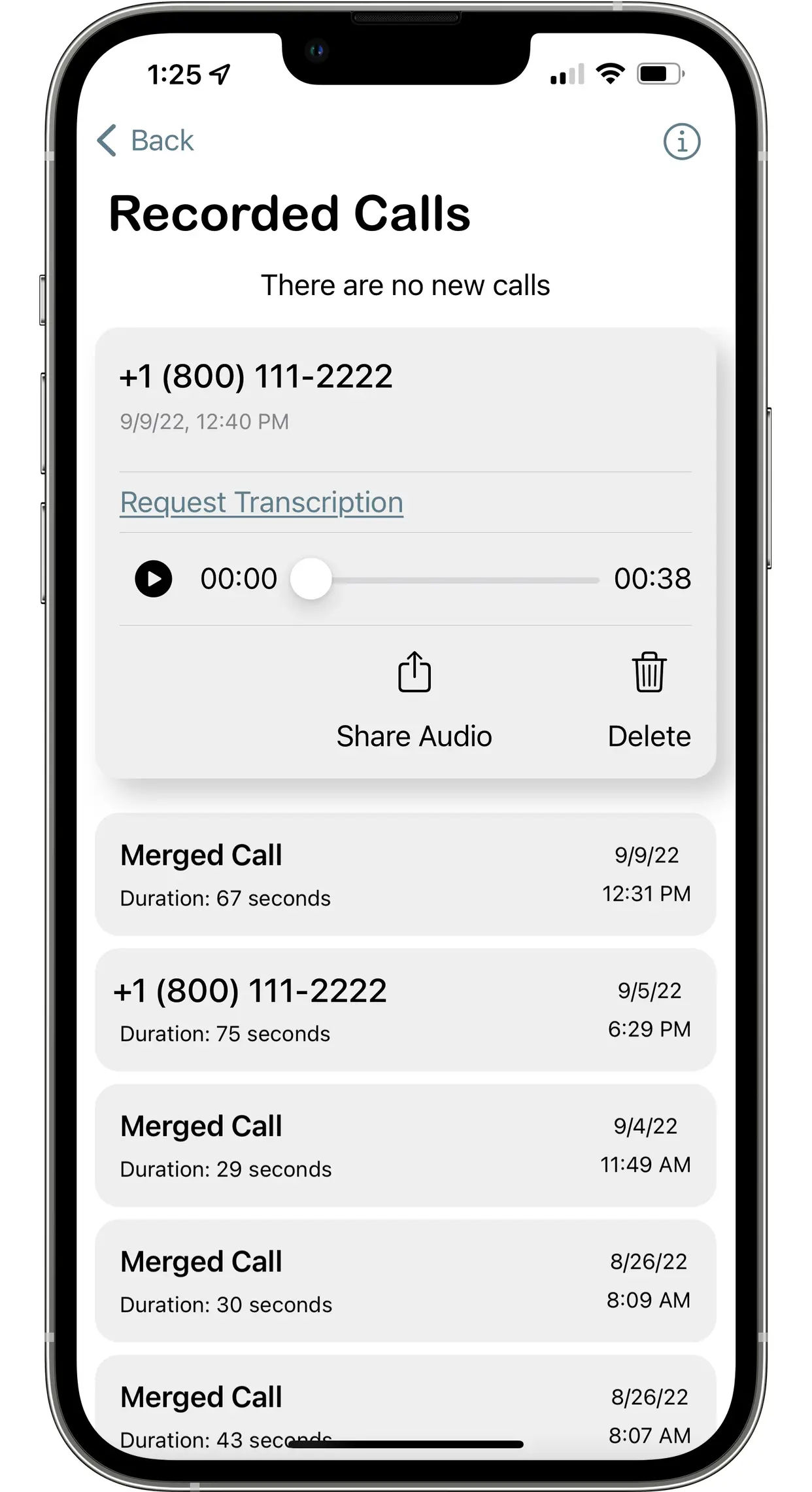No New Calls Available