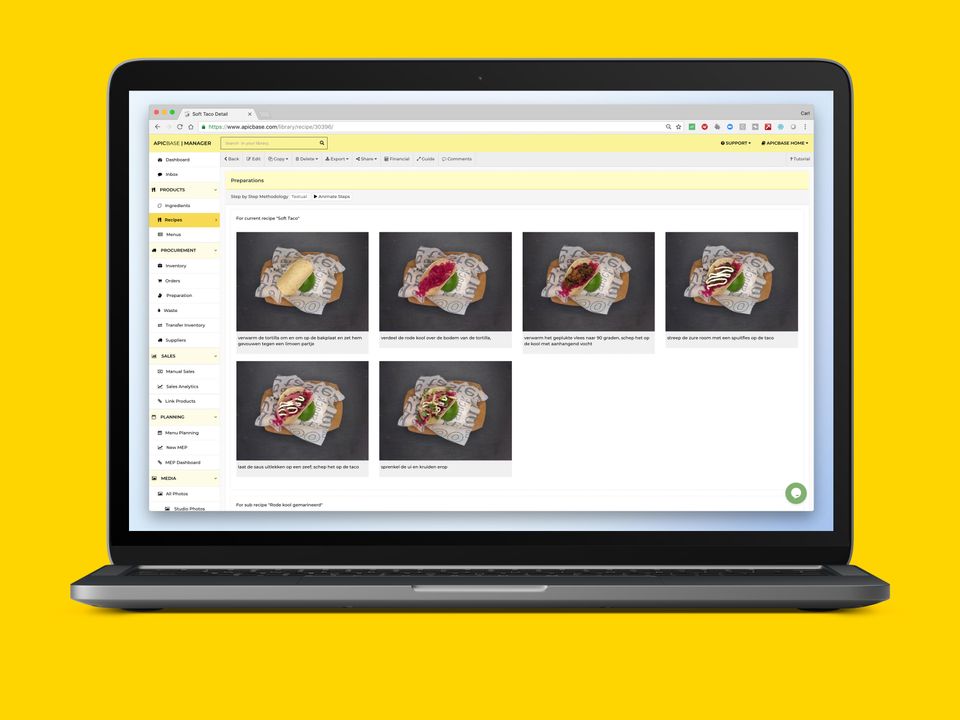 APICBASE Demo - APICBASE | Food Management in the Cloud | Visual Methodology