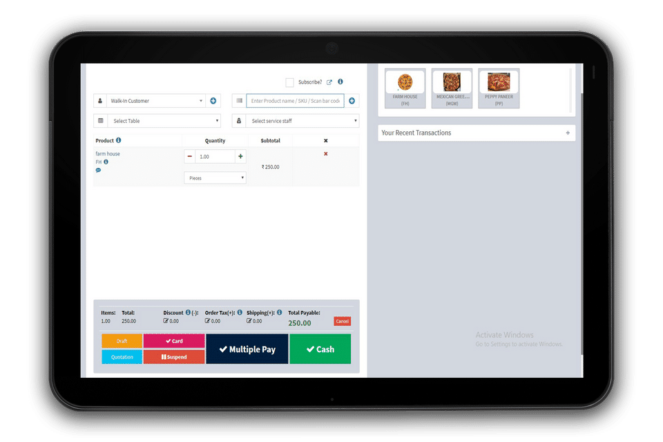 BizBackBone POS screenshot
