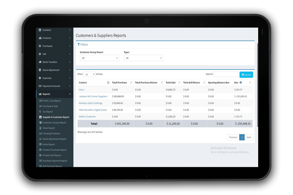 BizBackBone POS screenshot