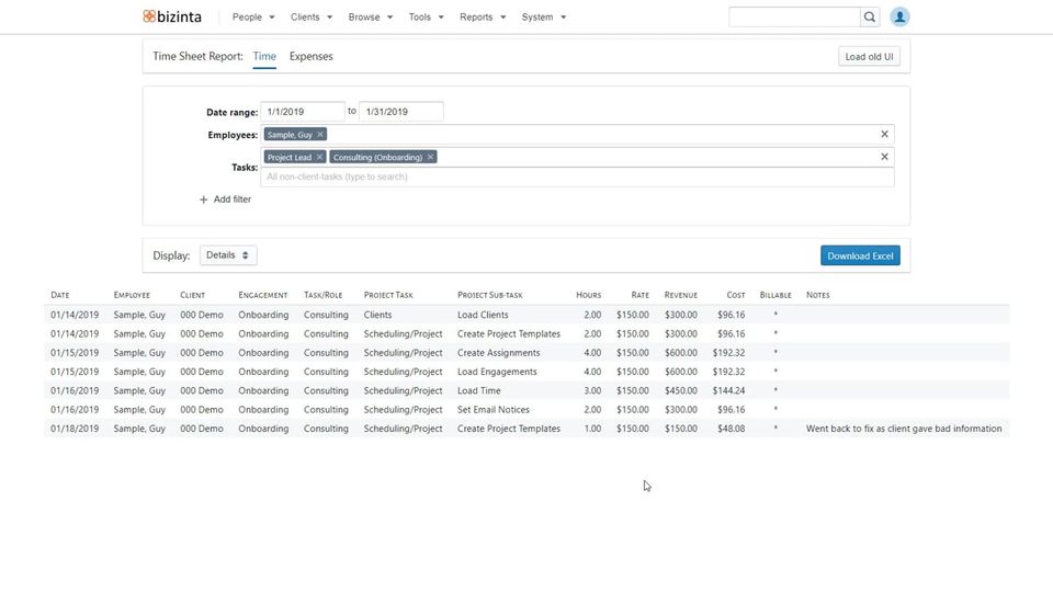Custom Time Sheet