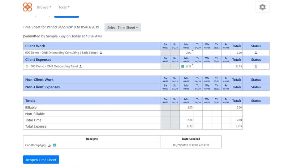 Time Sheet