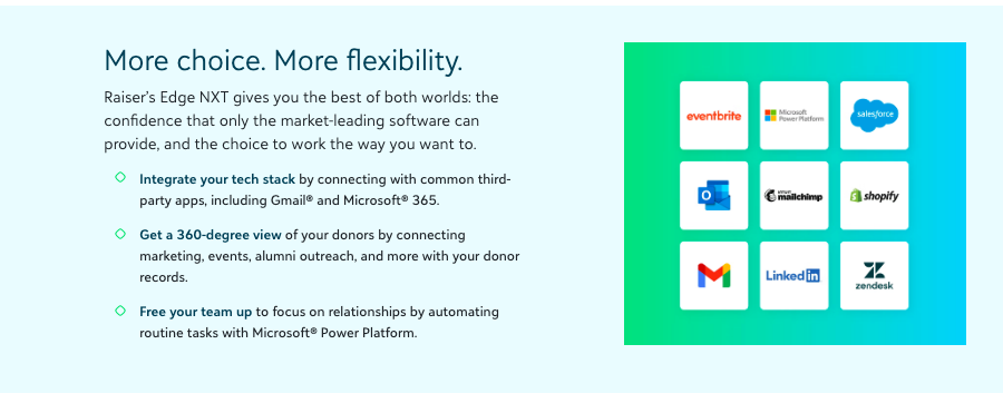 Blackbaud Raiser’s Edge NXT® - Flexibility