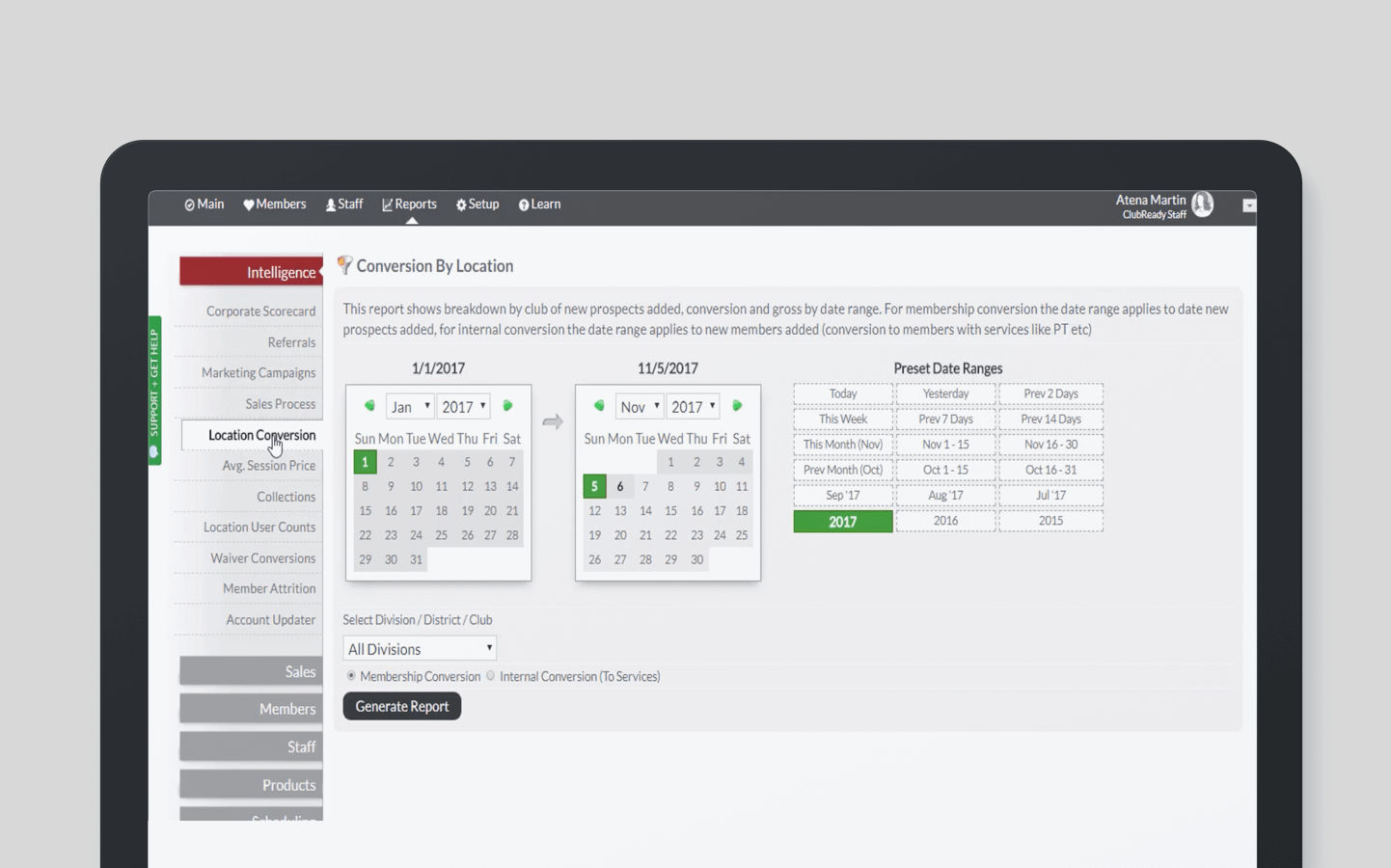Specific Reports