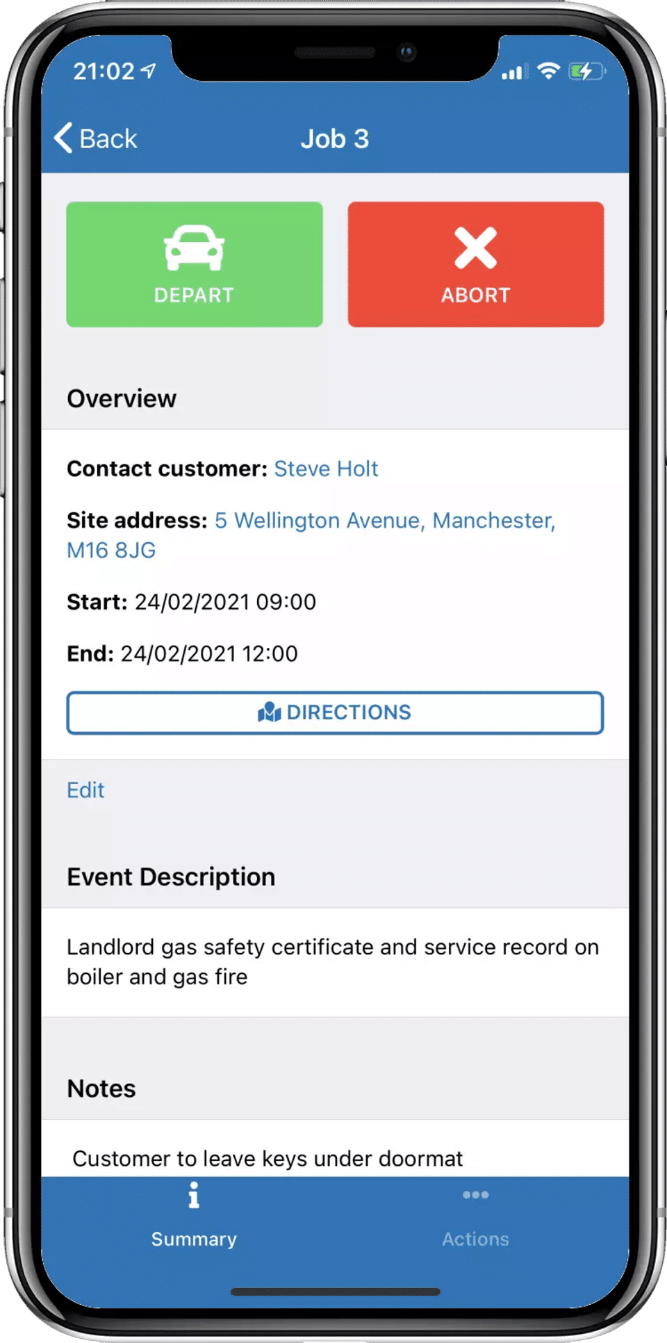 Events screenshot