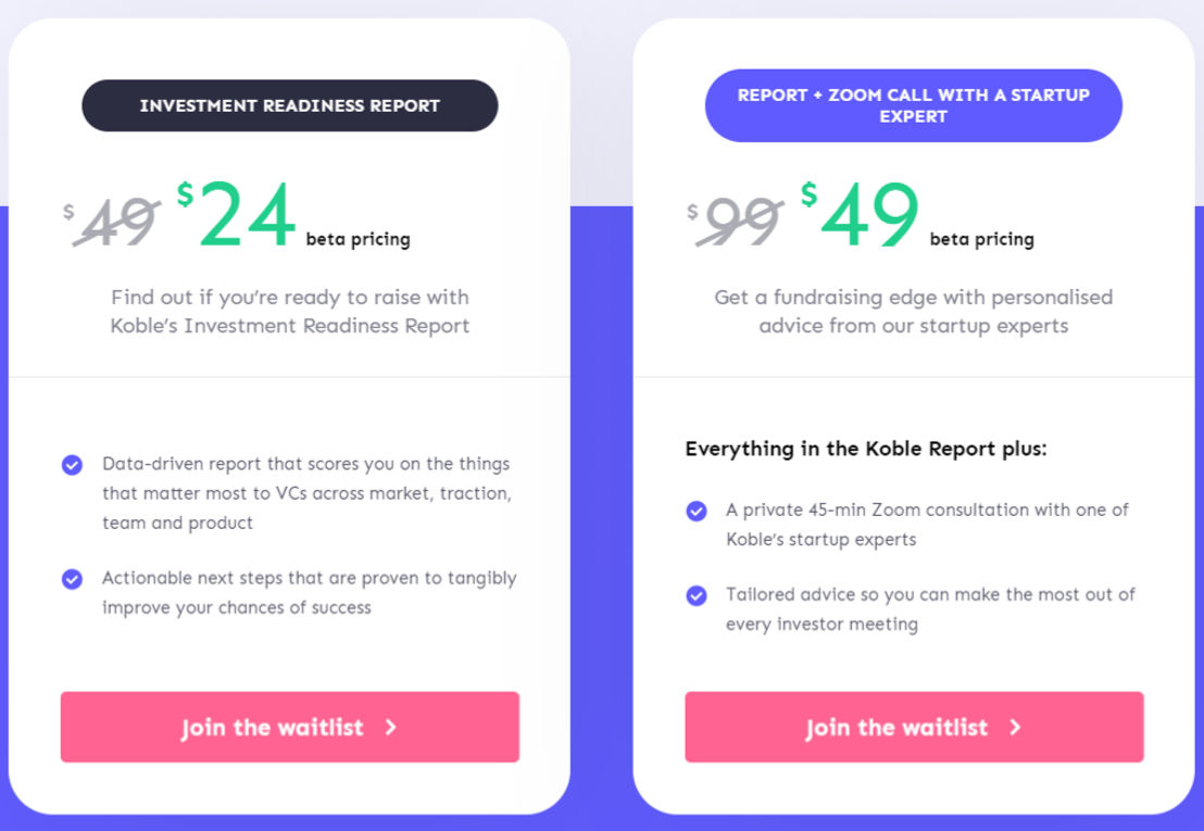 koble pricing