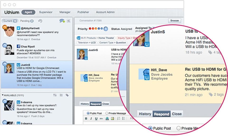 Lithium screenshot: Lithium discussion forums