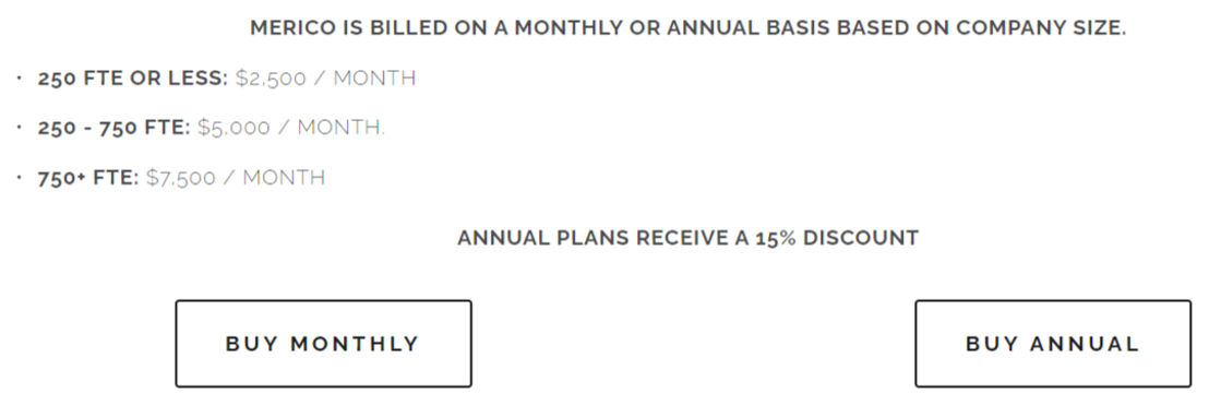 Merico Build pricing