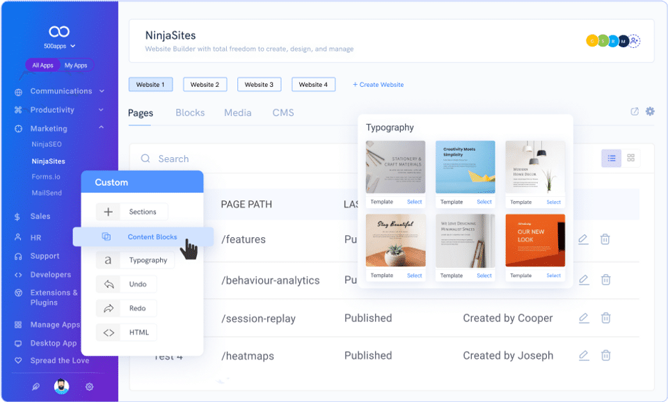 Drag and Drop Builder screenshot