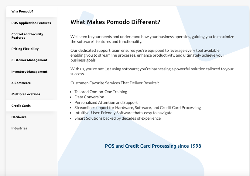Pomodo POS - Overview