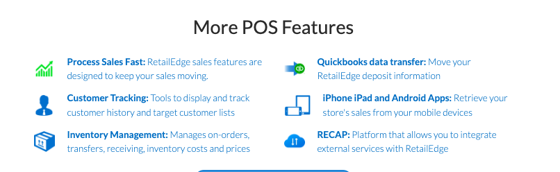 RetailEdge - POS Features