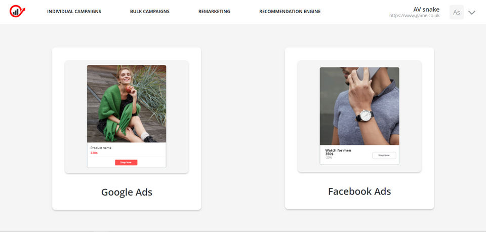 Retargeting screenshot