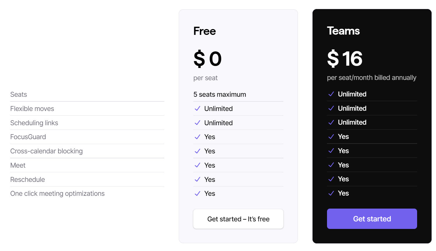 Rise Calendar pricing