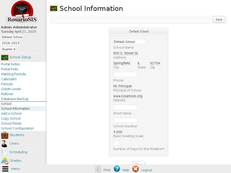 RosarioSIS : School Information screenshot