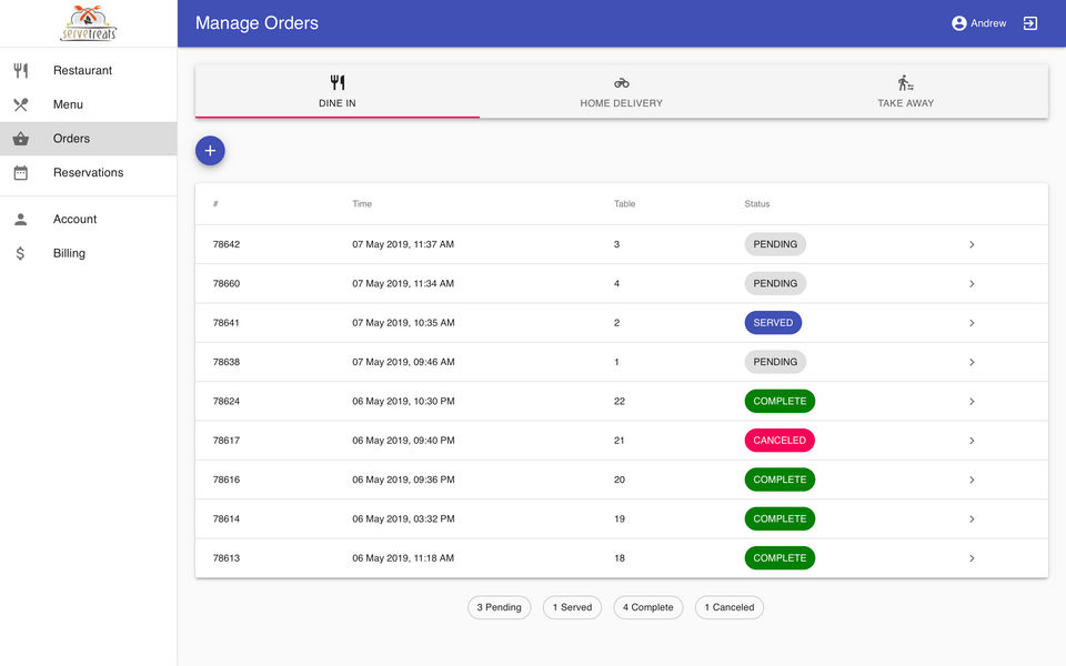 Order screenshot