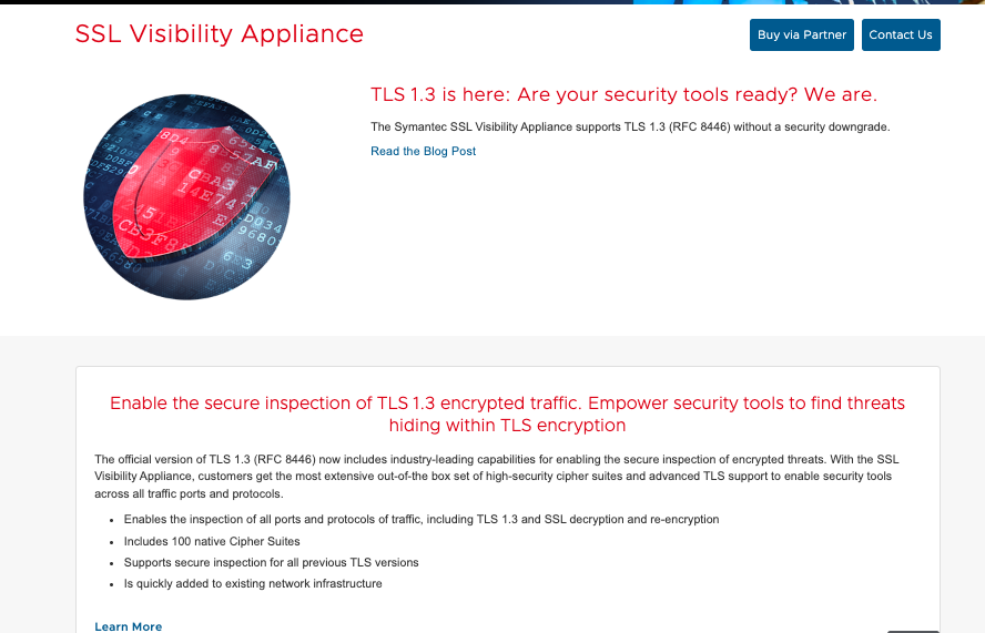 Symantec SSL Visibility Appliance