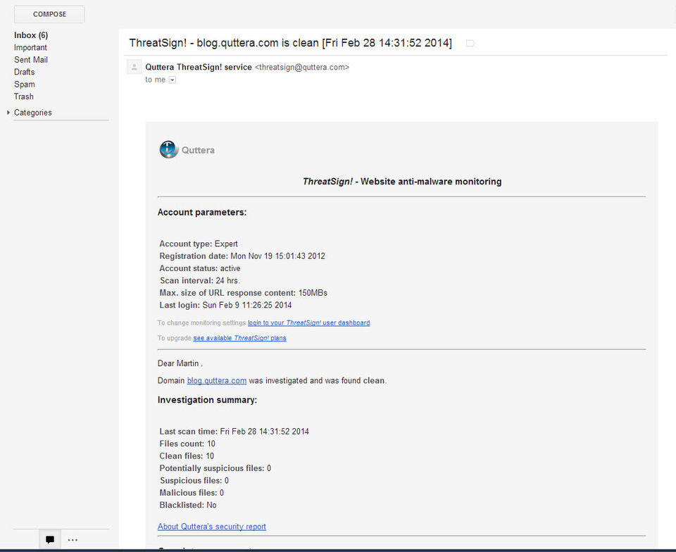 Email Report