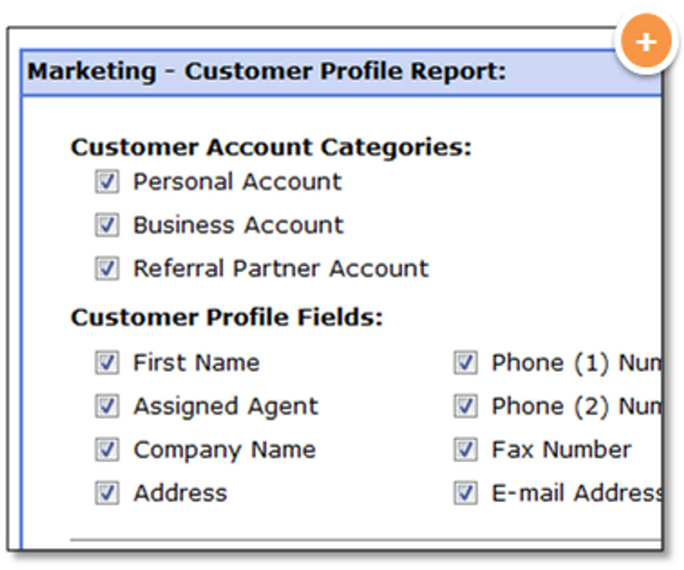 Customer profile report
