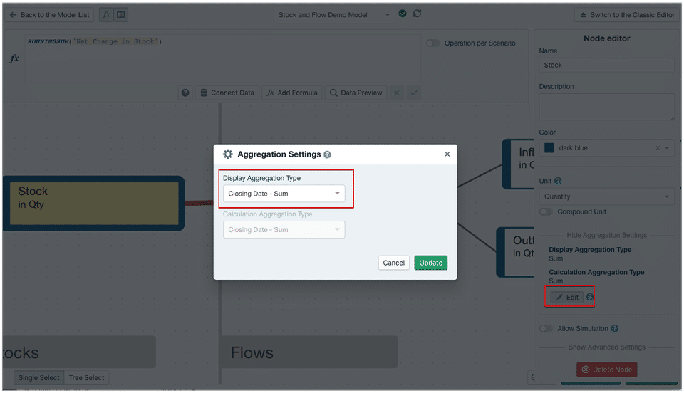 Aggregation Settings