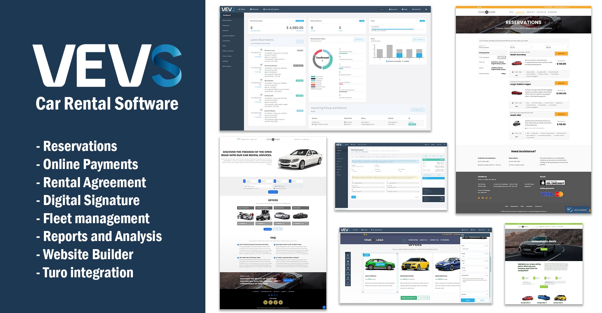 VEVS Car Rental Software banner