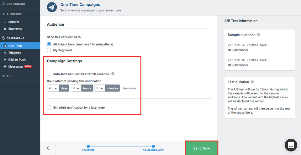 VWO Engage screenshot