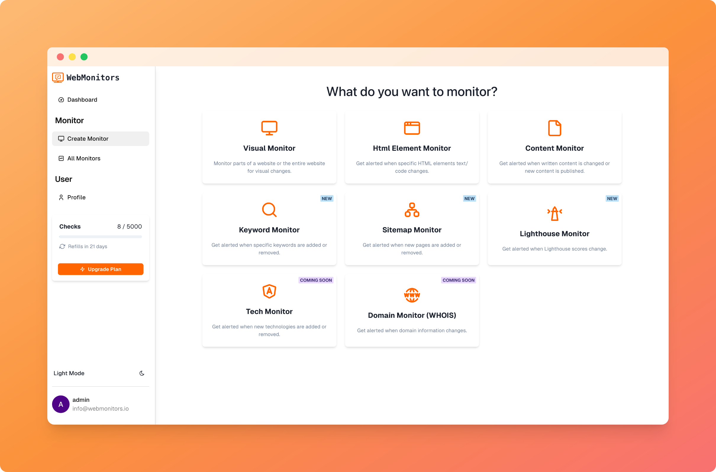 WebMonitors media