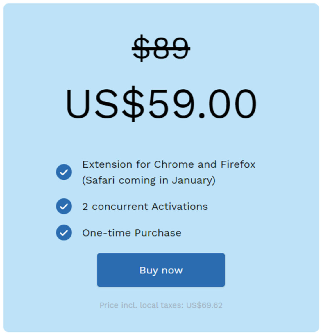 Windy pricing