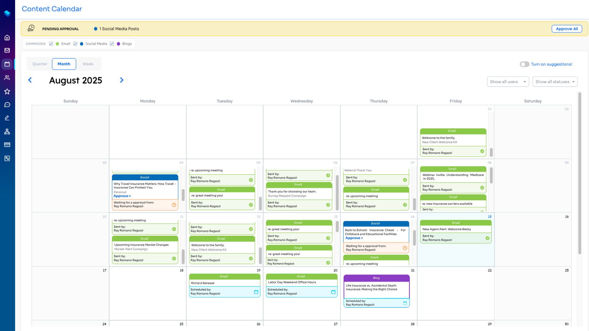 Content Calendar