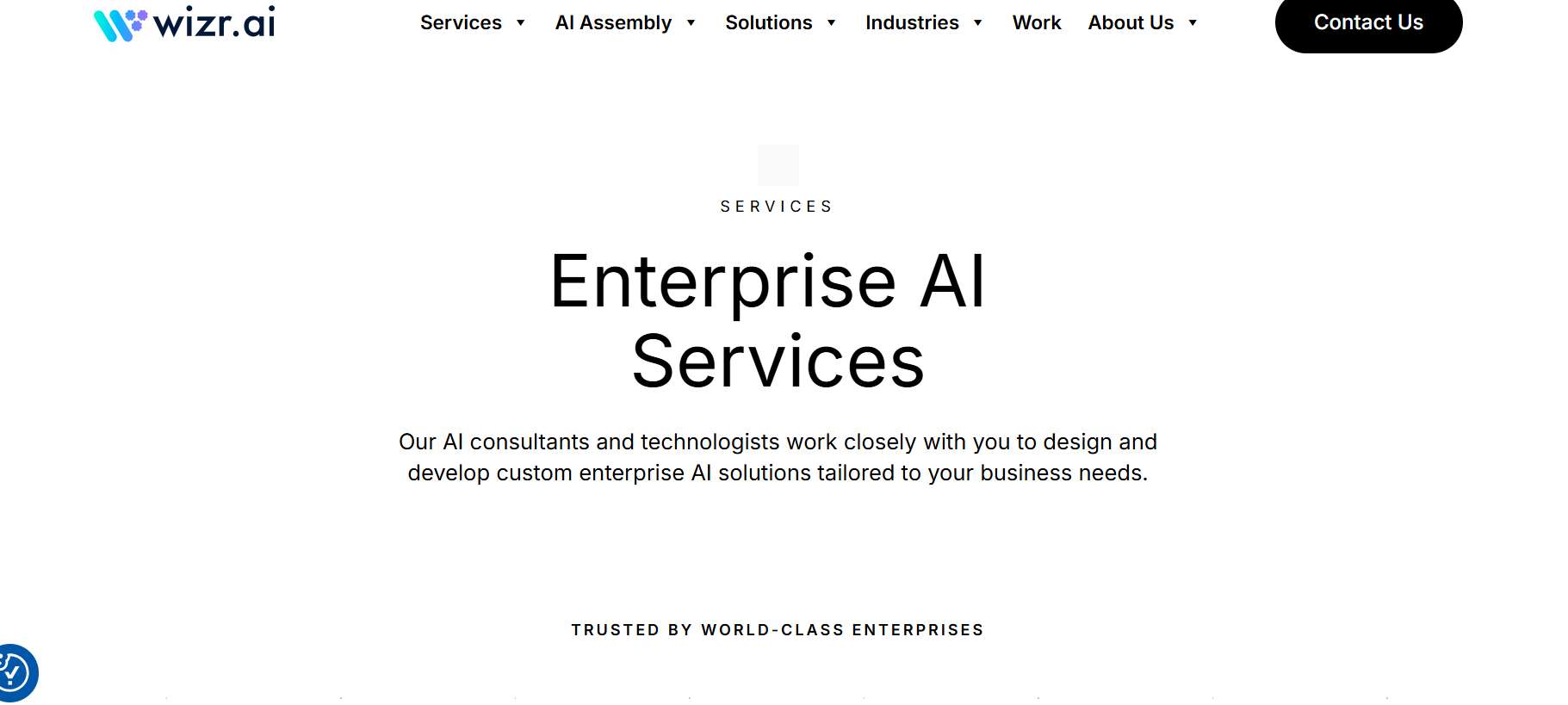 Enterprise AI
Services | Wizr AI