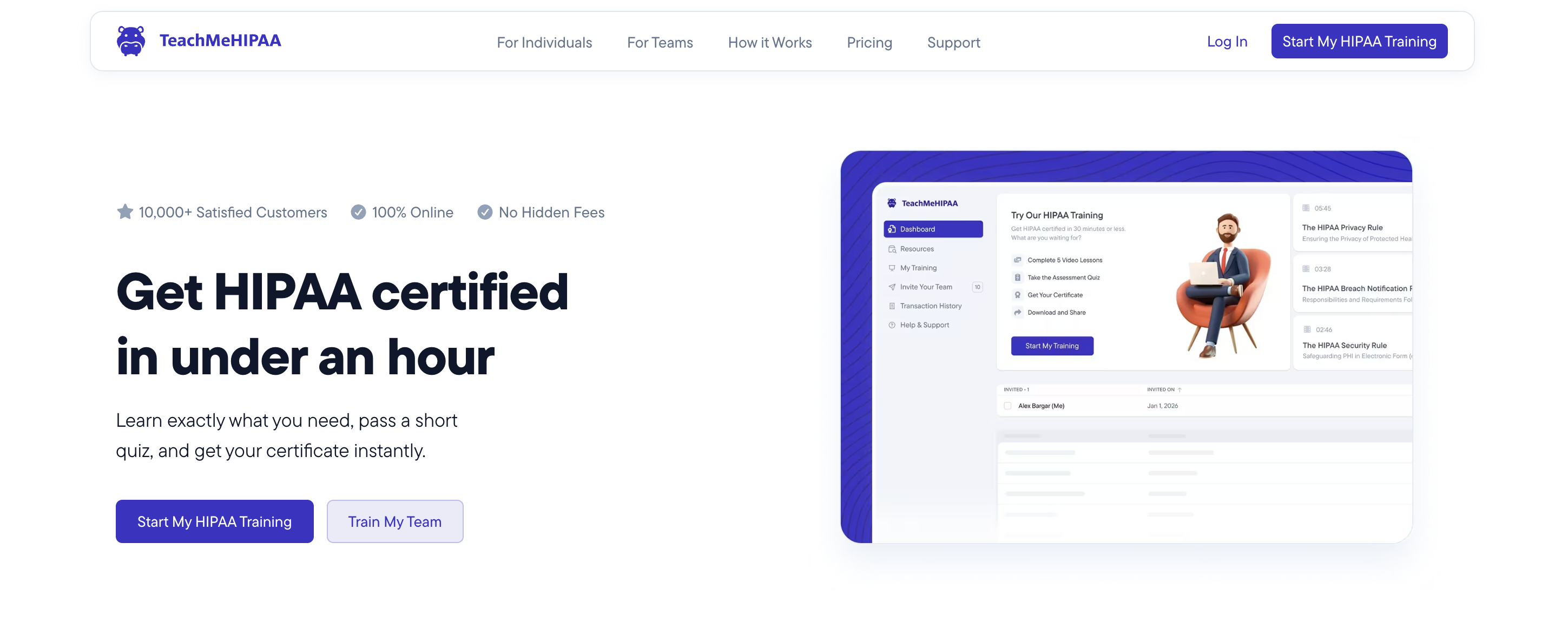 Get HIPAA certified in under an hour