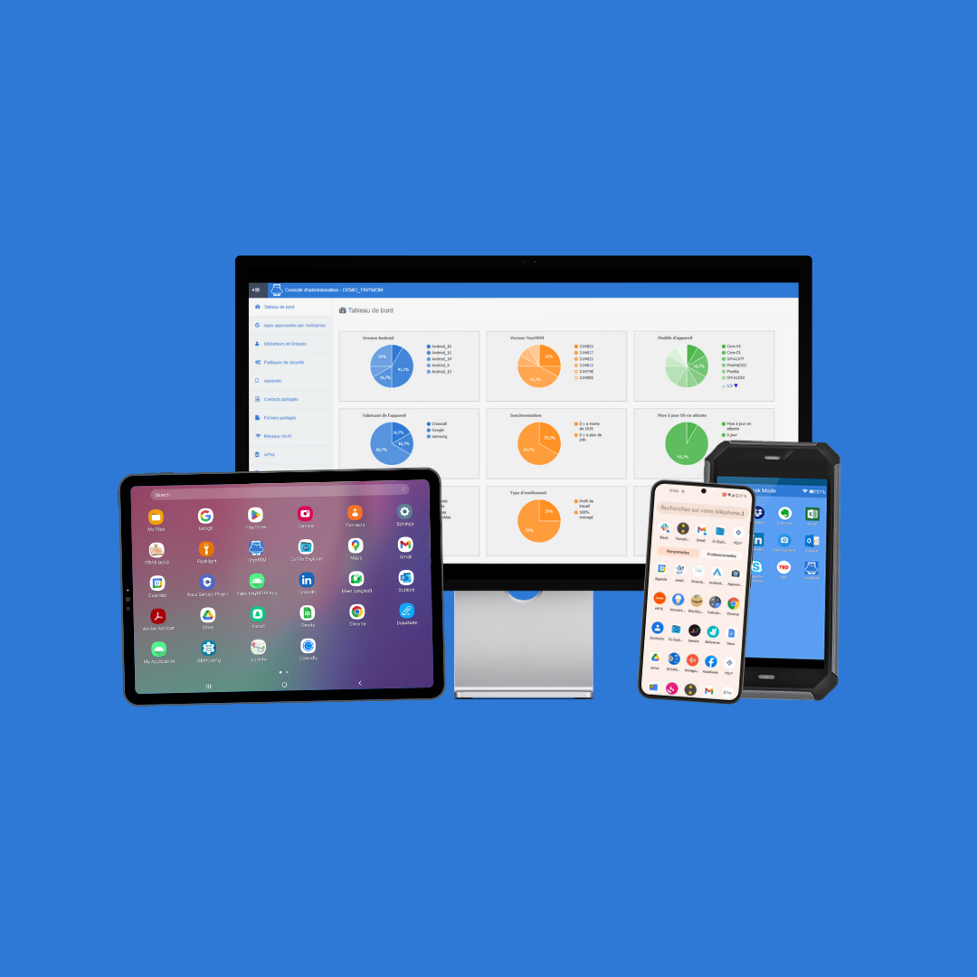 ANDROID DEVICES: enroll all your Android devices and manage them with TinyMDM.
